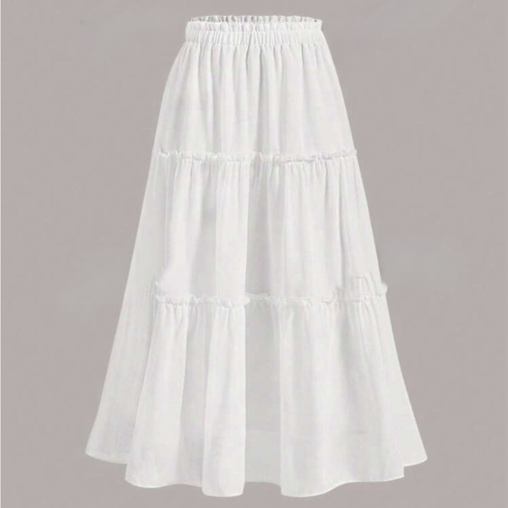 RUFFLE MAXI SKIRT